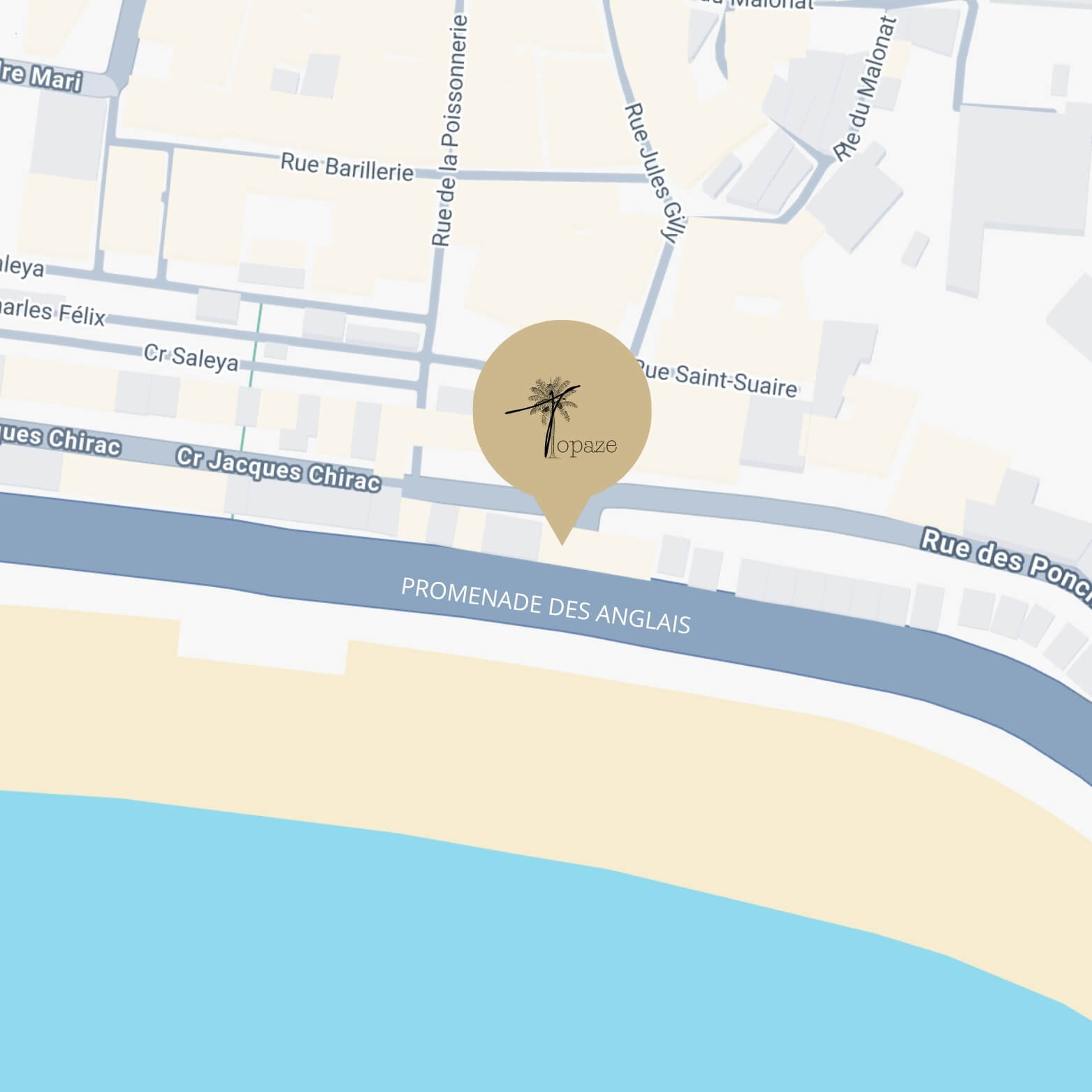 topaze bar situé sur la promenade des anglais à Nice